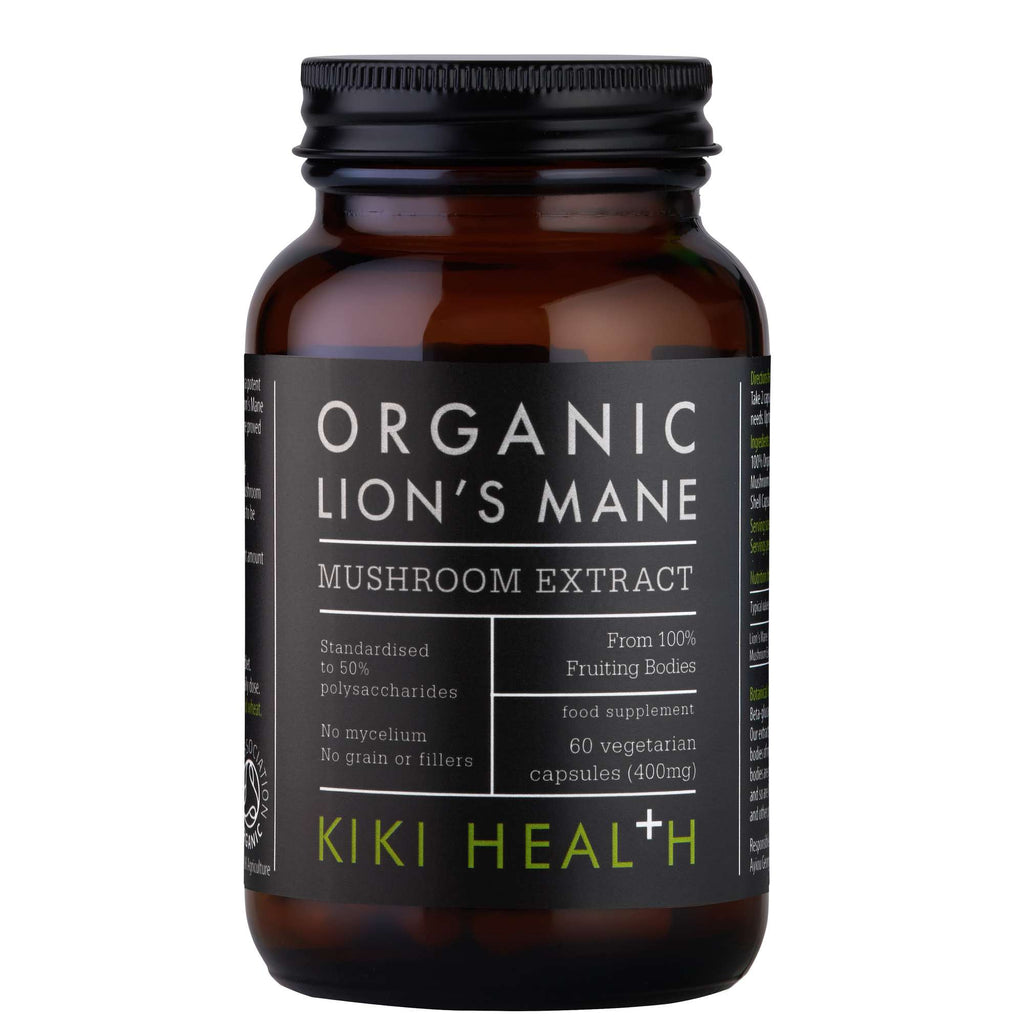 KIKI Health Immune Health Organic Lion's Mane Mushroom Extract 60 Vegicaps