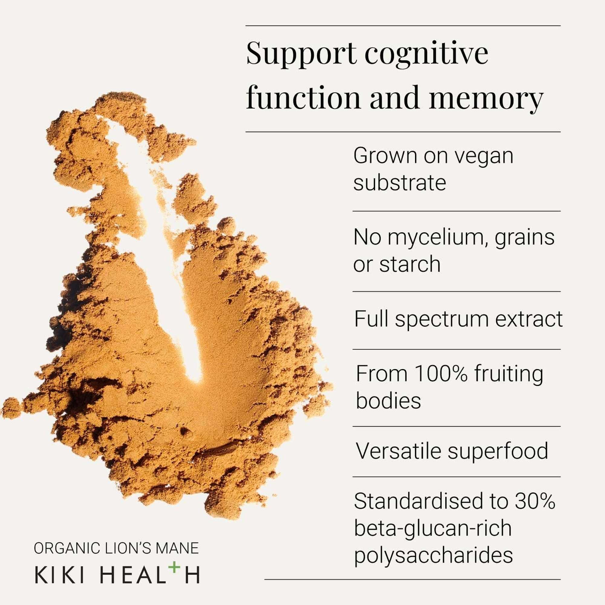 KIKI Health Immune Health Lion's Mane Mushroom Extract Powder 50g