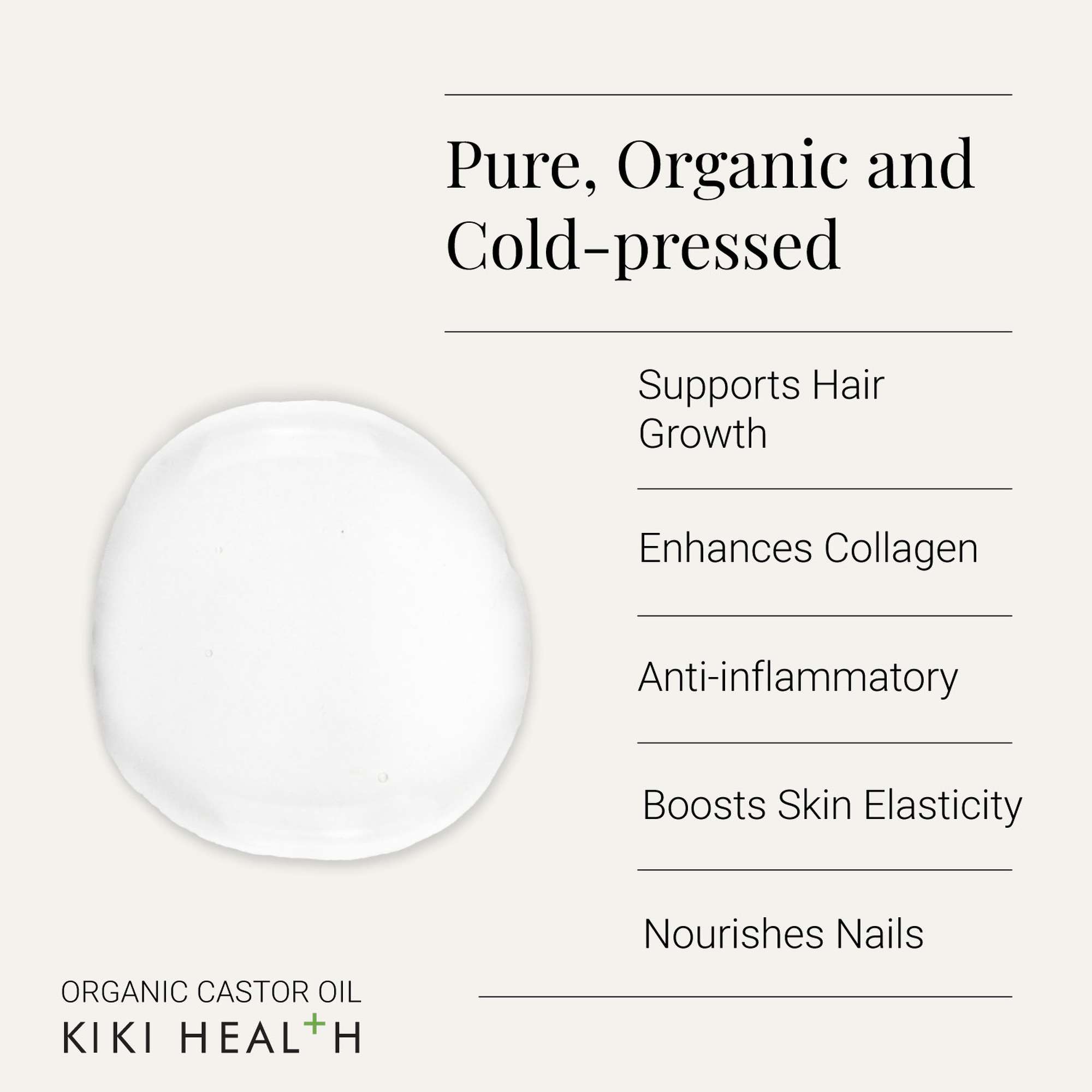 KIKI Health Beauty Organic Castor Oil