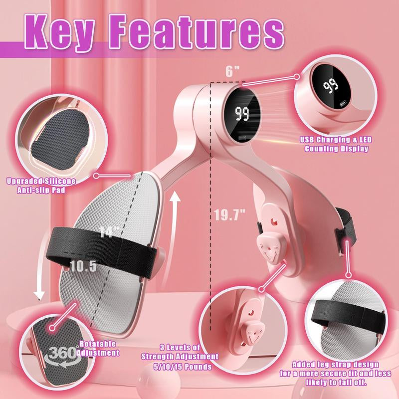 Pelvic Floor Muscle Training and Repair Device - Pelvic Floor Thigh Exercise Device - Portable Kegel System Strengthening Exerciser for Men Women Inner Outer Muscle - Hip Abductor Master Trainer & Leg Workout Equipment for Home Fitness